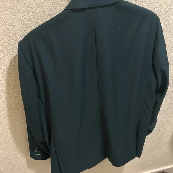 Forest green suit 46R wool blend - Picture 10 of 11